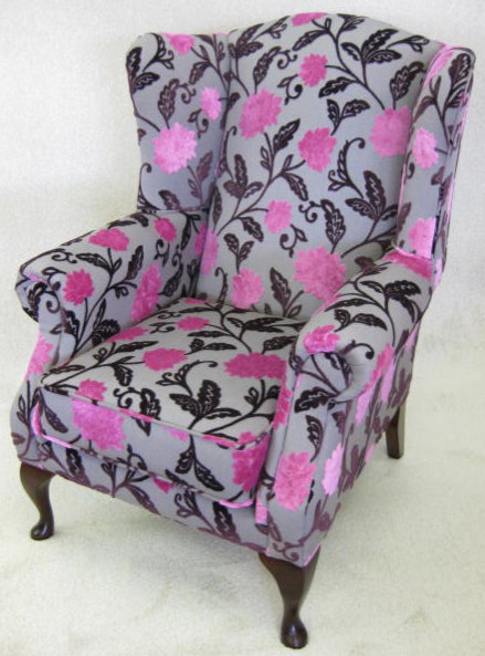 Floral Queen Anne Chair