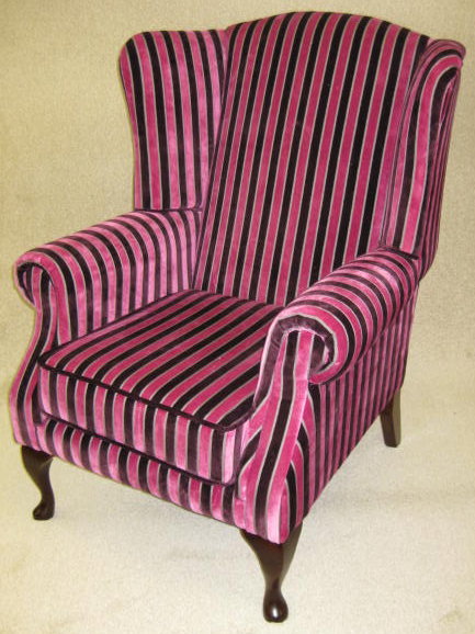 Striped Queen Anne Chair