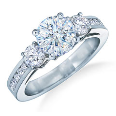 Diamond encrusted engagement ring
