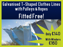 Galvanised T-Shaped Clothes Line with FREE Fitting