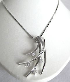Silver and Diamond Necklace