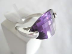 Silver and Purple Dress Ring
